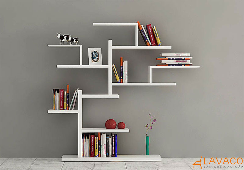 Decor kệ sách phòng khách theo phong cách Hiện đại (Modern)
