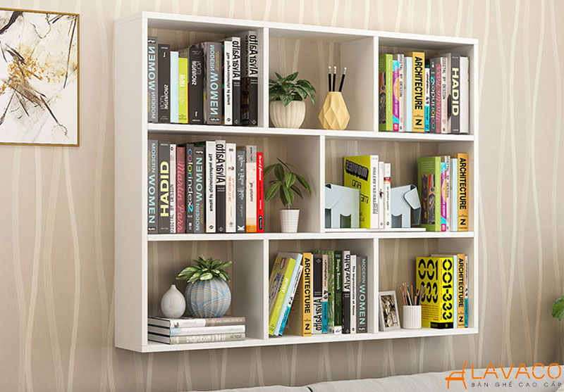 Decor kệ sách phòng khách theo phong cách Hiện đại (Modern)